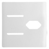 Placa para 2 Teclas + 2 Tomadas 4x4 - Novara Branco Brilhante 